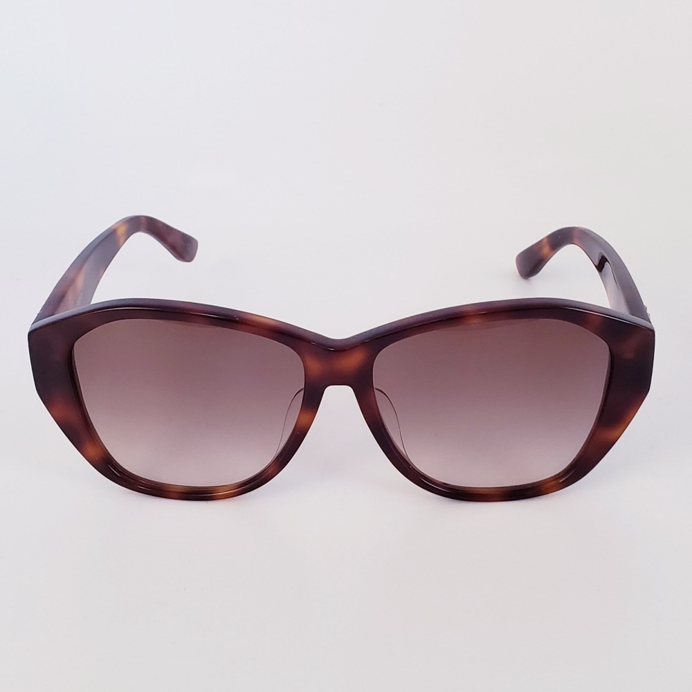 SAINT LAURENT Havana Brown Gold Logo 57 mm Women's Sunglasses - Picture 2 of 5